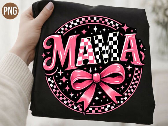 Bringing Western Charm to Life with the Pink Mama Bow Checkered PNG