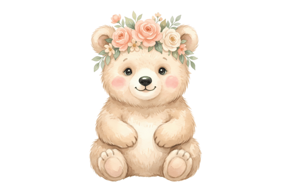 Cute Bear & Fairy Garden PNGs for DIY