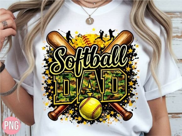 Designing the Perfect Softball Dad Camo Sports Father Gift PNG for Creative Projects