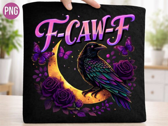 Designing with the Gothic Raven Moon Purple Floral PNG for Modern Creators