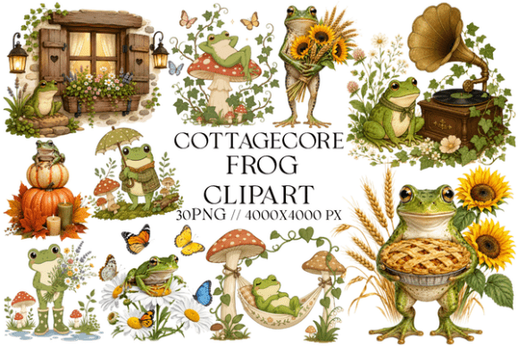 Evaluating the Cottagecore Frog Clipart Bundle for Creative Projects