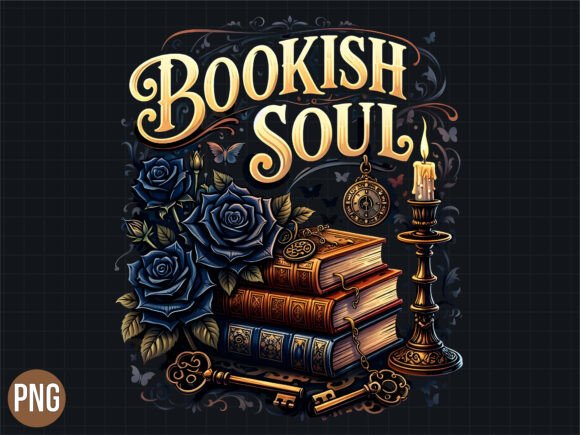 Gothic Bookish Soul Dark Academia PNG: Elevating Your Creative Projects with High-Quality Digital Design