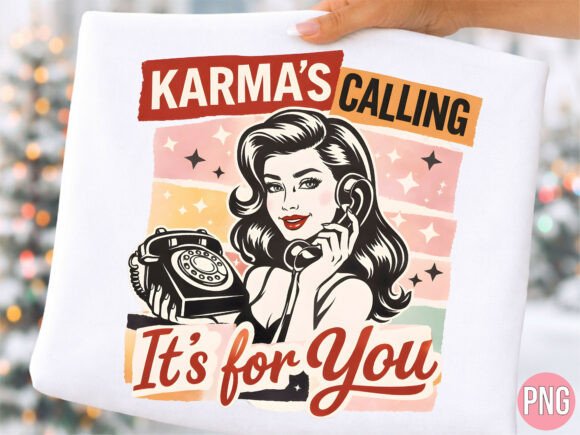 Karma’s Calling: Retro PNG Design