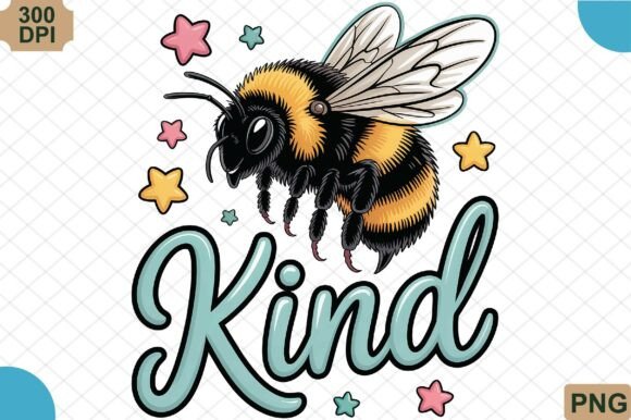 Kind Bee Preppy Striped PNG: Merging Whimsy with Modern Design Trends