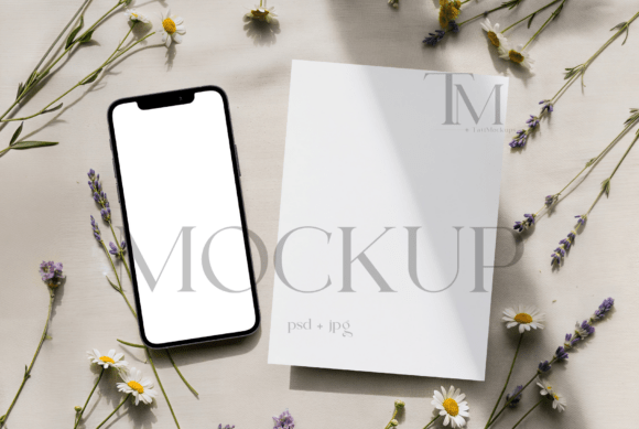 Mastering Visual Presentation with the 5x7 Invitation and Smartphone Mockup