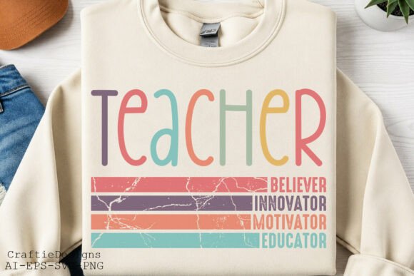 Retro Teacher SVG and Teacher Life SVG: Elevating Classroom Style with Vintage Flair