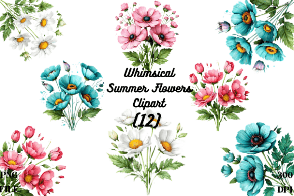 Strategic Design Decisions: Leveraging the Whimsical Summer Flowers Clipart Bundle for Brand Growth
