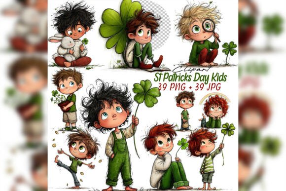 Whimsical Boys St Patrick Clipart: A Practical Resource for Seasonal Design