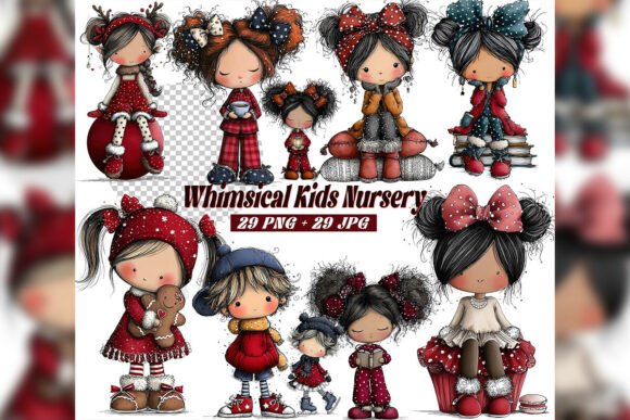Whimsical Kids Nursery Clipart Set