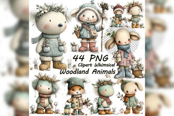 Whimsical Woodland Animals Clipart Set